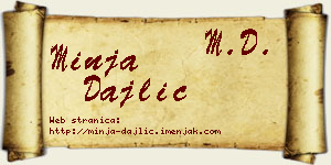 Minja Dajlić vizit kartica